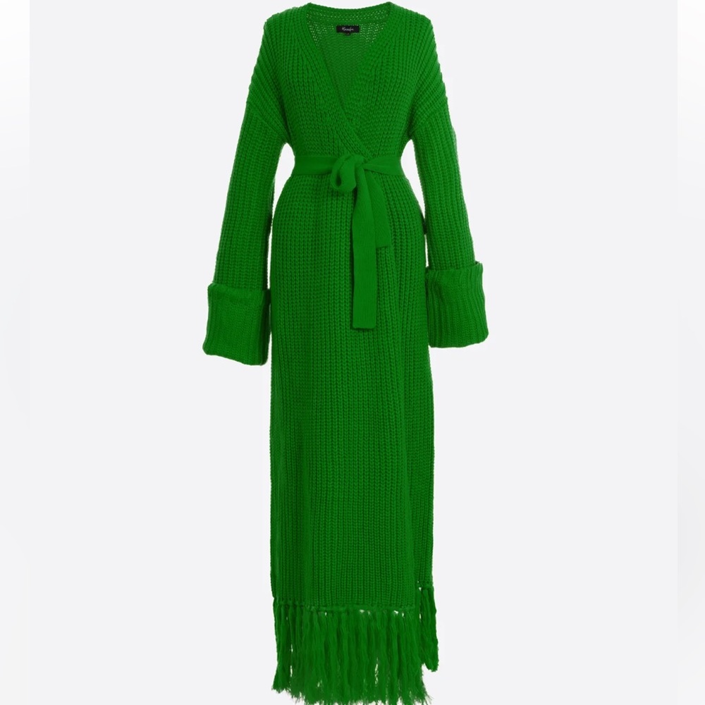 Hanifa BRAND NEW GREEN Cardigan Dress